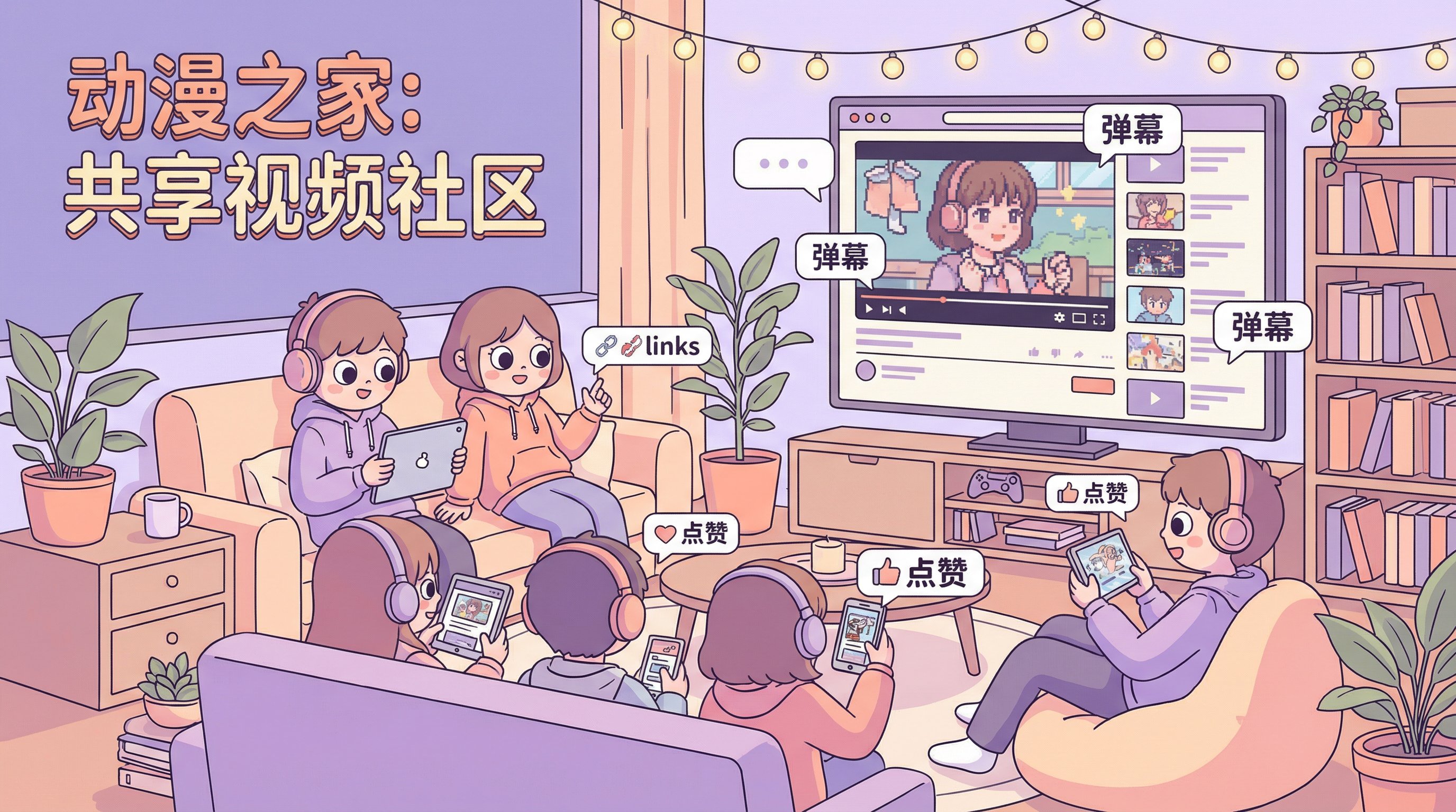 51视频动漫社区弹幕互动Banner