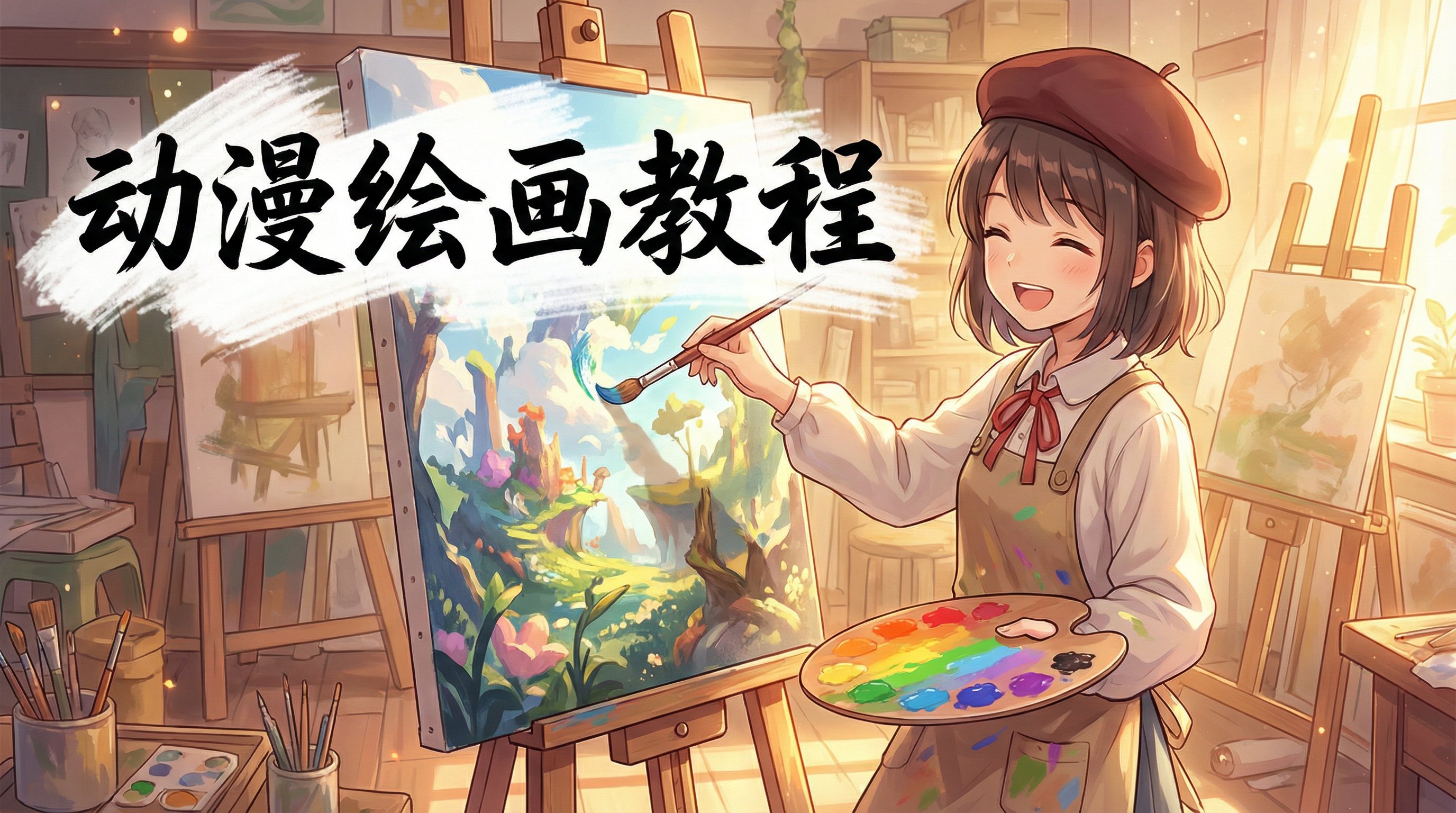 51视频动漫绘画教程-水彩动漫演示